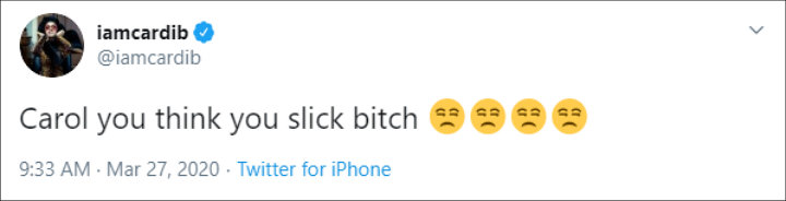 Cardi B slams Carole Baskin