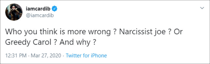 Cardi B ranted