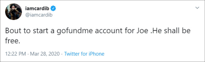 Cardi B planned a gofundme account
