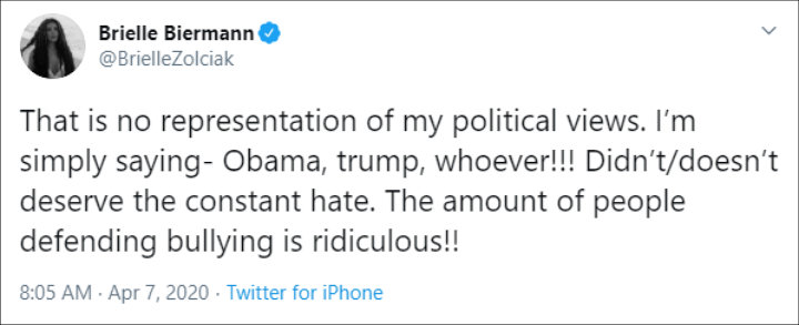 Brielle Biermann Refuses to Backtrack on Her Defense of Donald Trump Despite Backlash