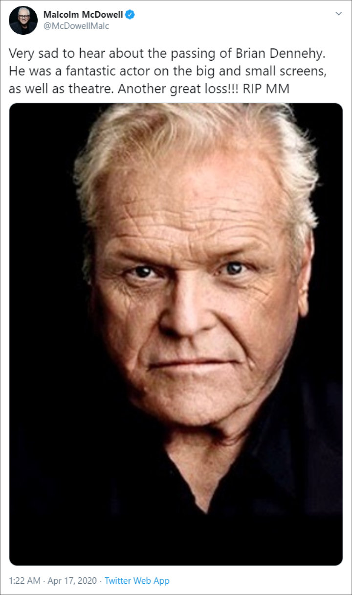 Star Pays Tribute to Brian Dennehy