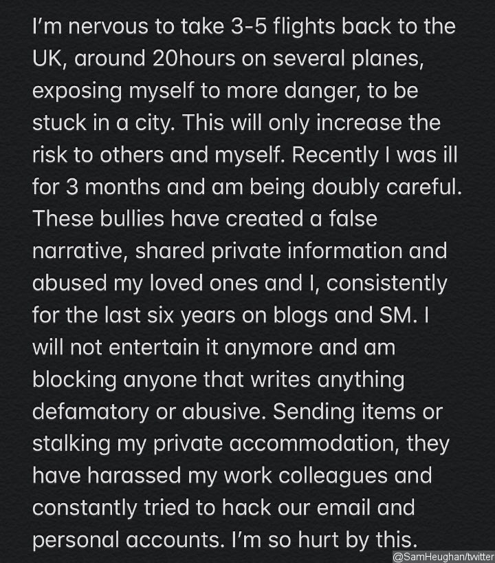 Sam Heughan Speaks Out on 'Constant Bullying'