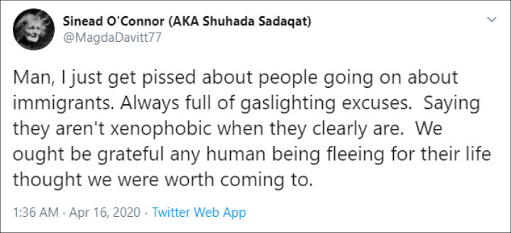Sinead O'Connor and Conor McGregor's argument