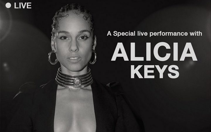 Alicia Keys Performs for Valentino's Online Show