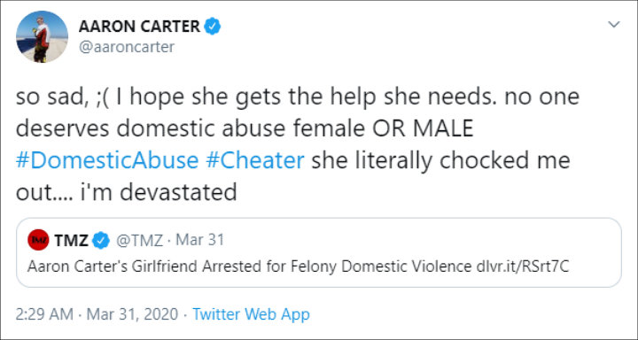 Aaron Carter and Melanie Martin drama