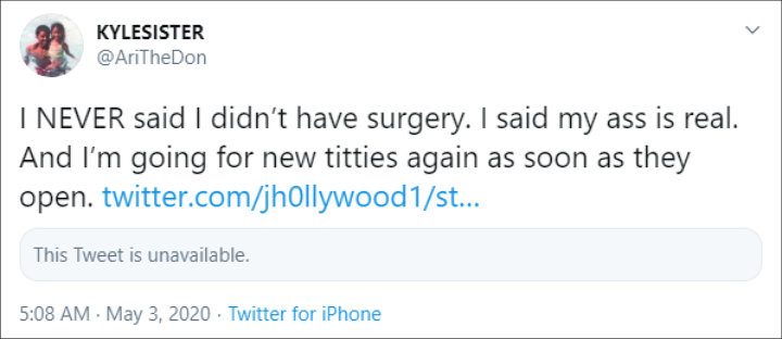 Ari Fletcher on plastic surgery