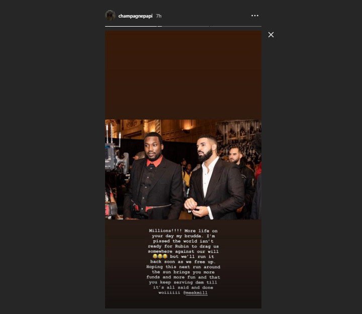 Drake's IG Story