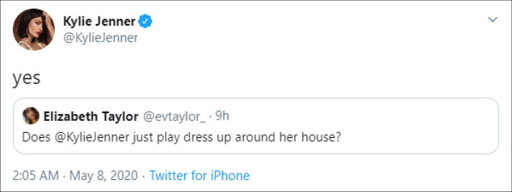 Kylie Jenner's clapback