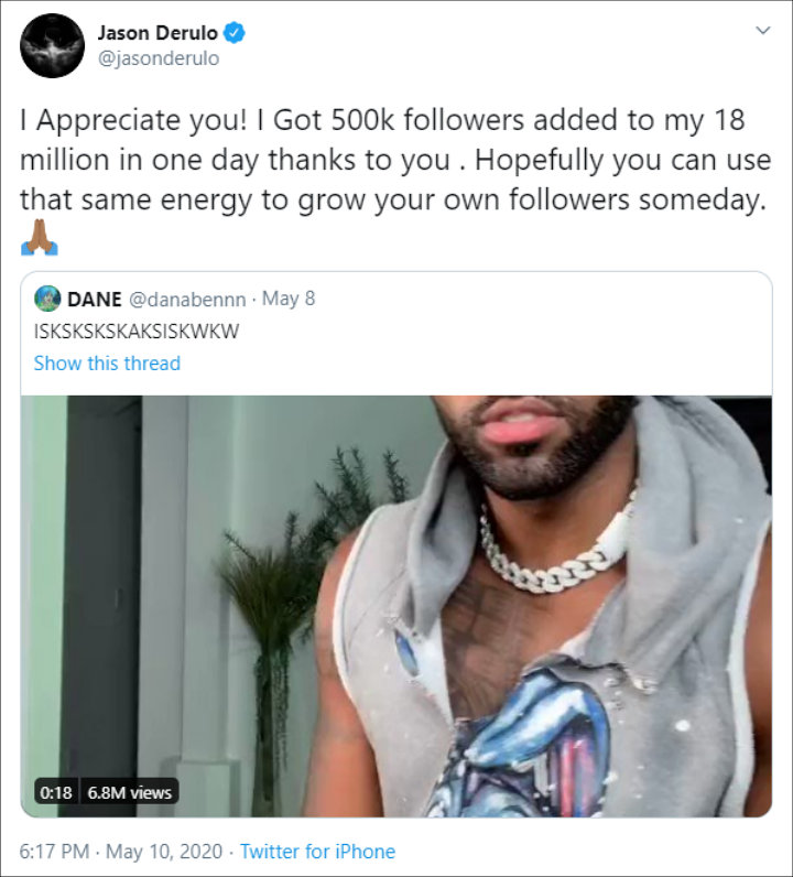 Jason Derulo trolled
