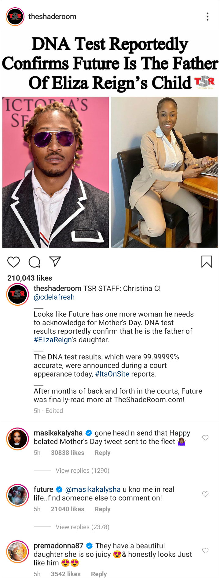 Future's IG Reaction