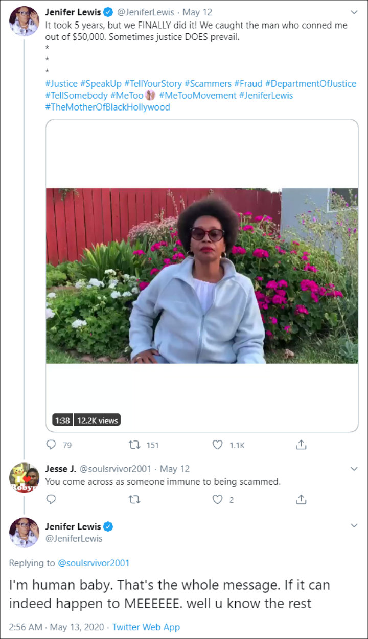 Jenifer Lewis' Twitter Posts