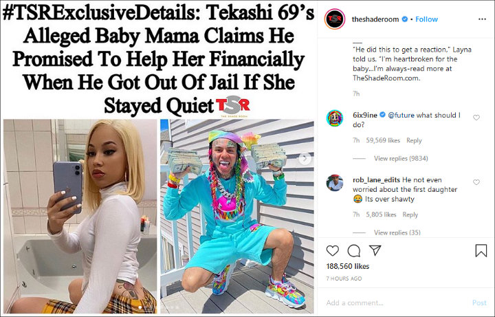 6ix9ine Asks for Future's Advice to Deal With His Alleged Baby Mama