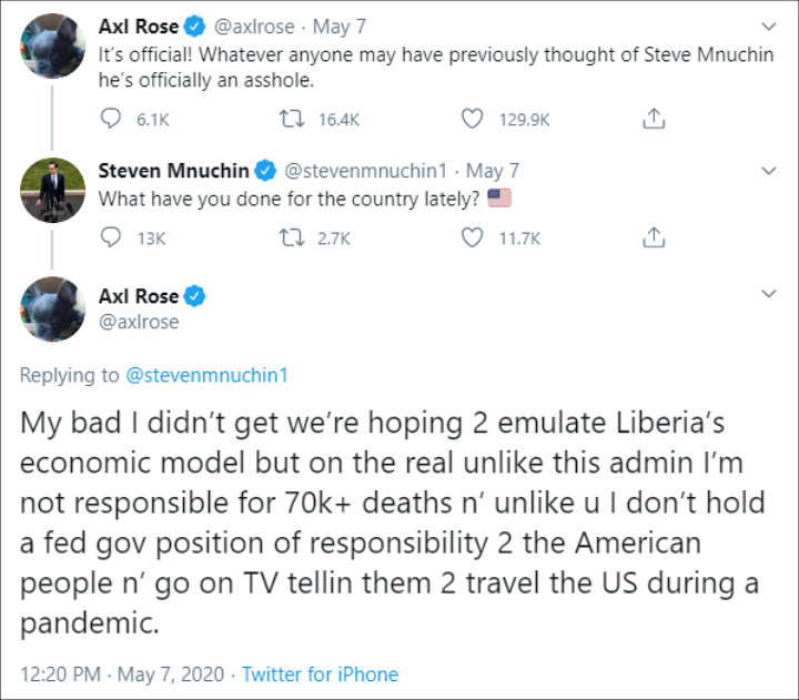 Axl Rose's Twitter Feud