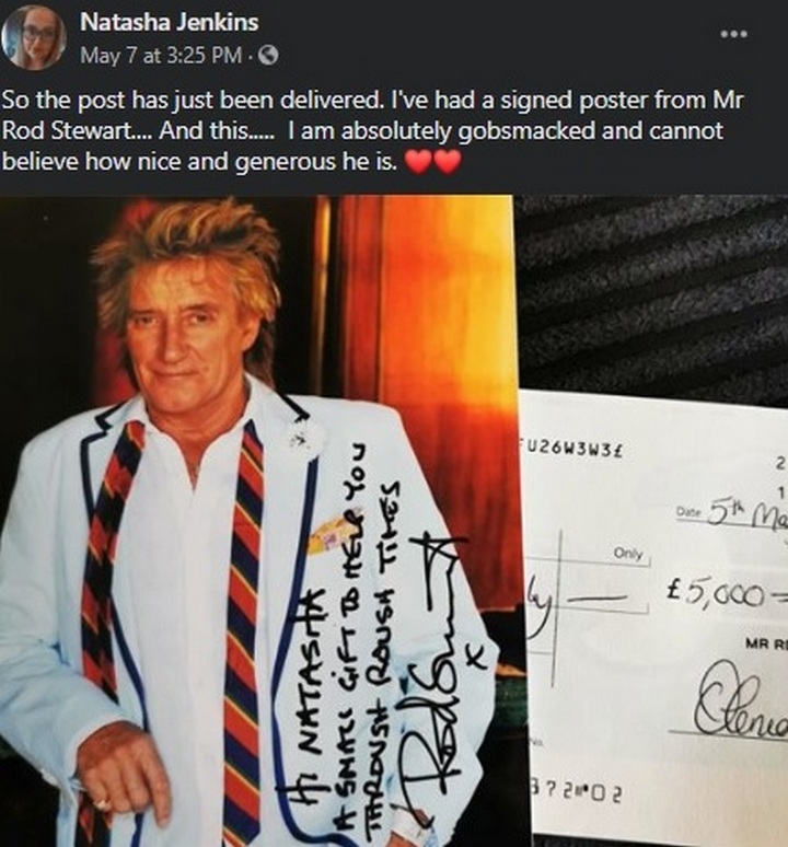 Rod Stewart surprises coronavirus survivor