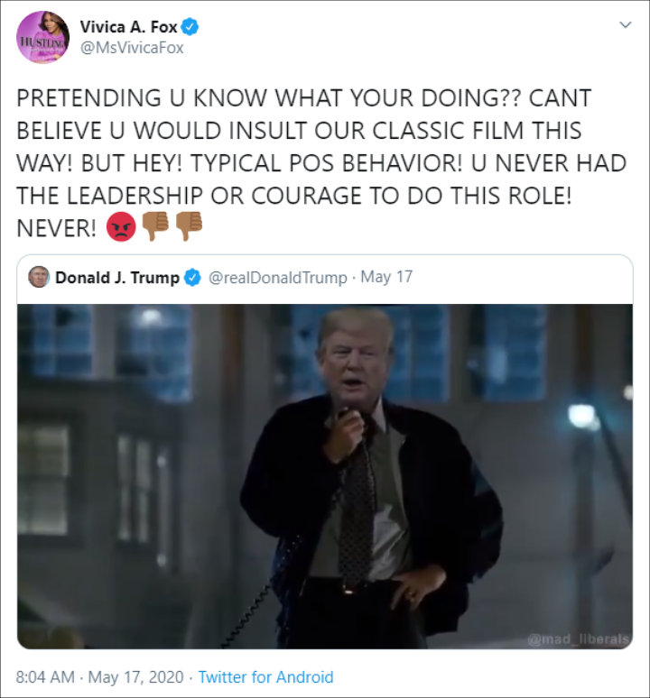 Vivica A. Fox's Tweet