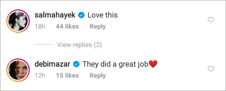 Eva Mendes' IG Post