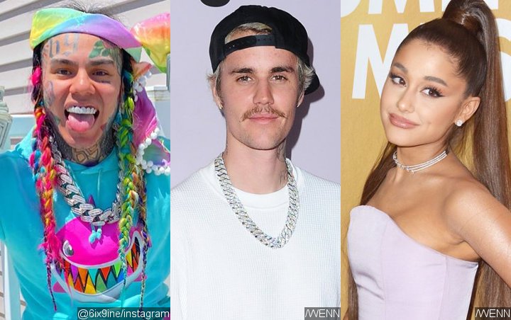 6ix9ine Trolls Justin Bieber for Defending Ariana Grande Amid Billboard Drama