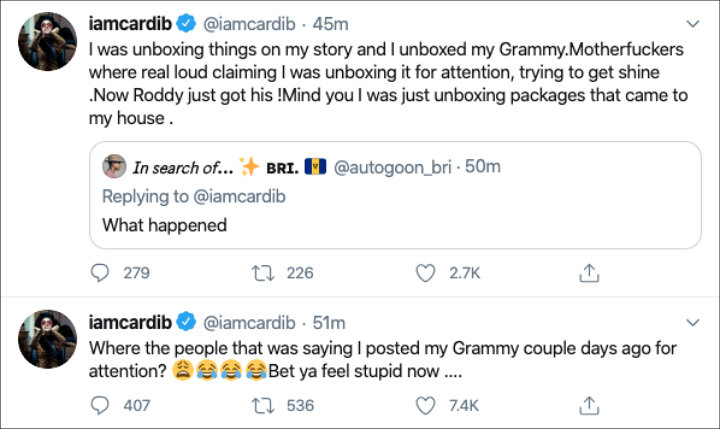 Cardi B's Grammy