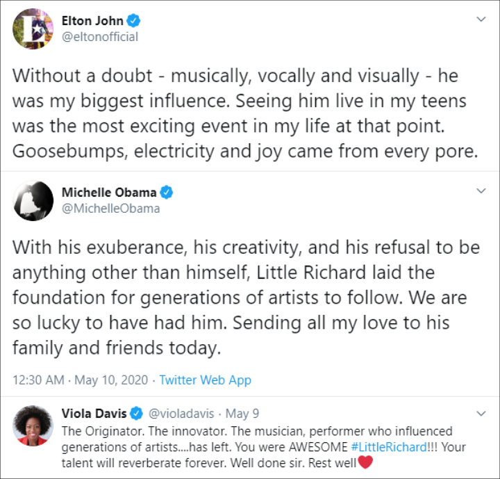 Little Richard's Tribute Posts