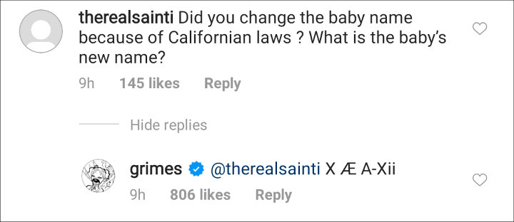 Grimes' IG Comments 01