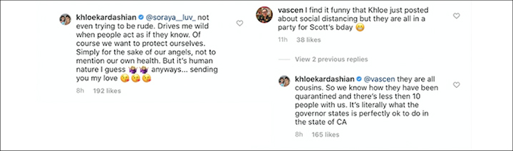 Khloe Kardashian clapped back