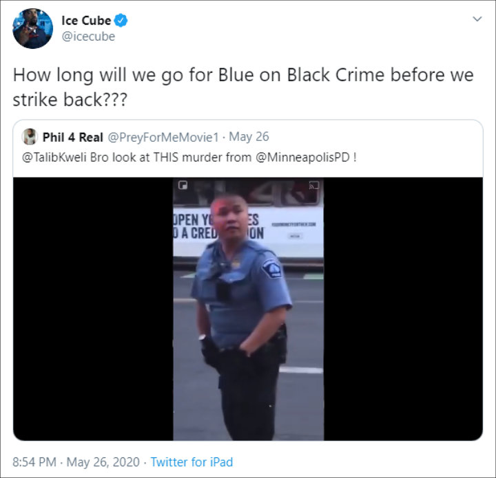 Ice Cube's Twitter Post 01