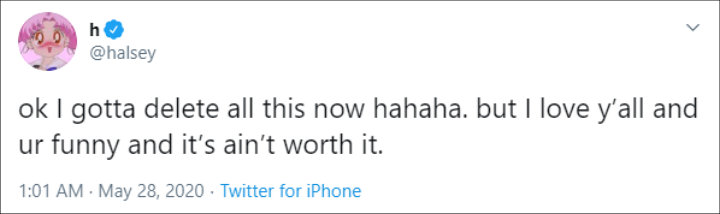 Halsey's twitter