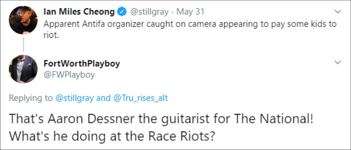 Aaron Dessner's Antifa Accusations