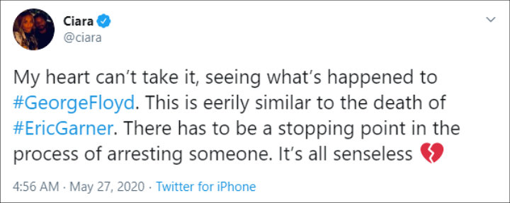 Ciara's Tweet
