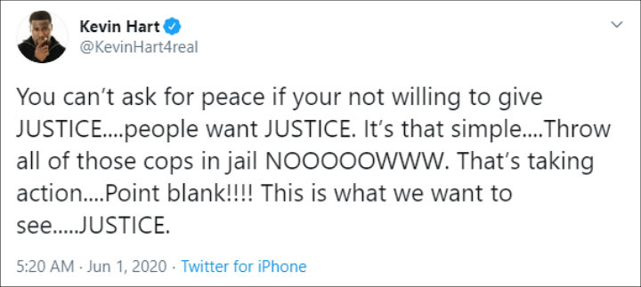 Kevin Hart's Twitter Post 01
