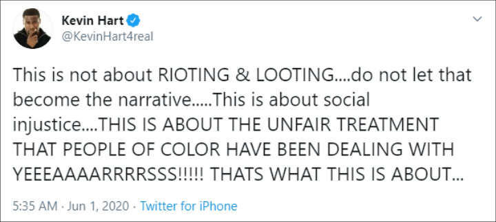 Kevin Hart's Twitter Post 03