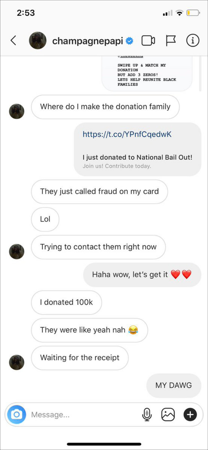 Drake's Donation