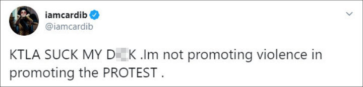 Cardi B's Tweet 02