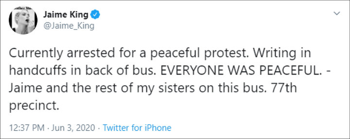 Jaime King's Tweet 01