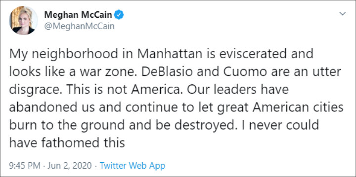 Meghan McCain slams BLM protesters