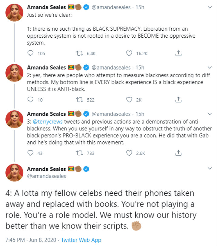 Amanda Seales slammed Terry Crews