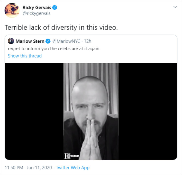 Ricky Gervais slammed NAACP