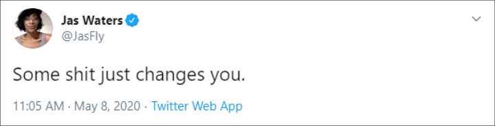 Jas Waters' Twitter Post