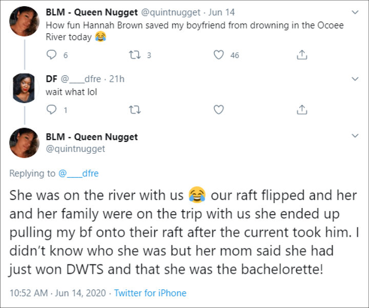 Tweets About Hannah Brown's Rescue 01