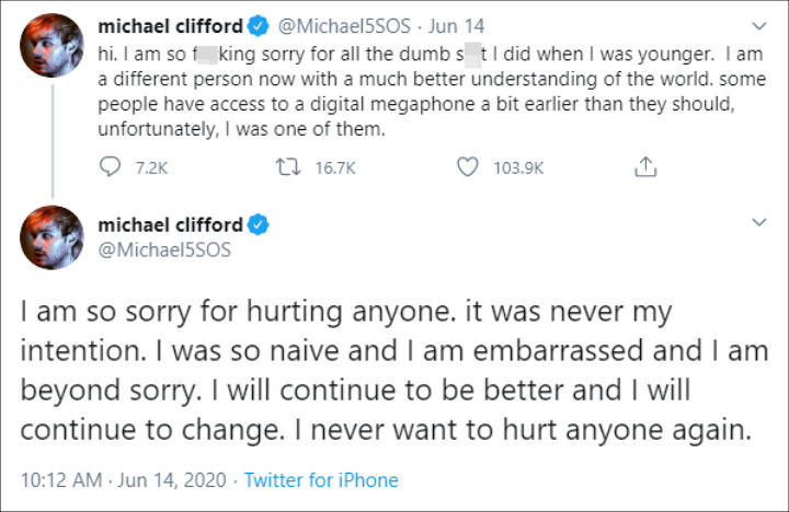 Michael Clifford's Twitter Post 03