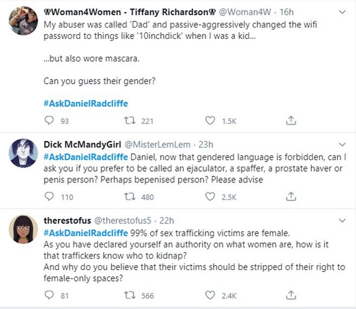 AskDanielRadcliffe Tweet
