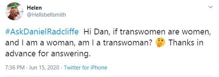 AskDanielRadcliffe Tweet