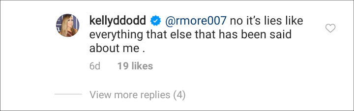 Kelly Dodd's IG Response