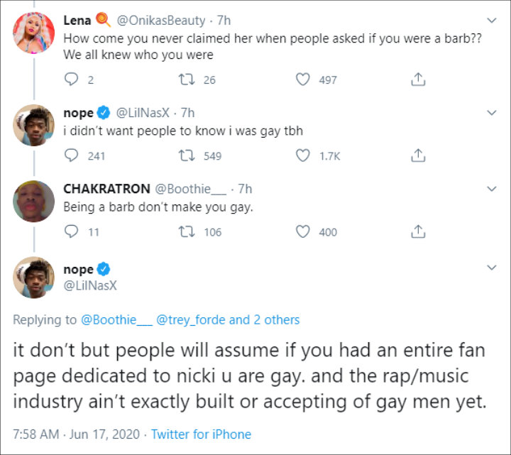 Lil Nas X's Twitter Post 01