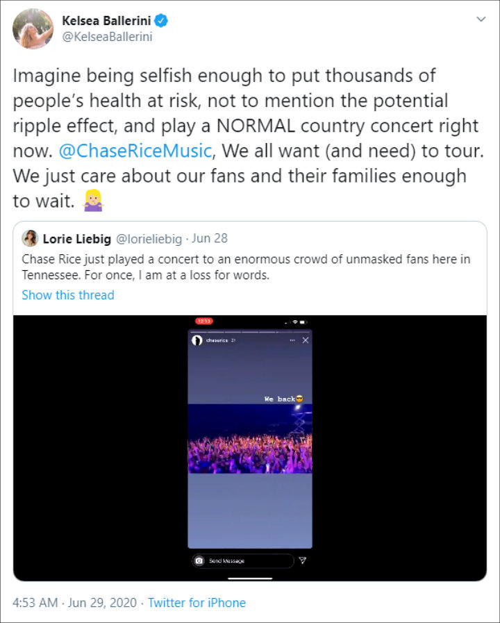 Kelsea Ballerini's Twitter Post