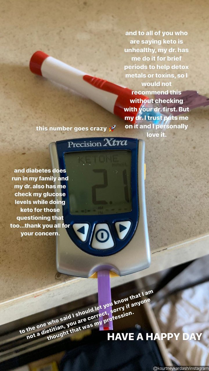 Kourtney Kardashian defended keto diet