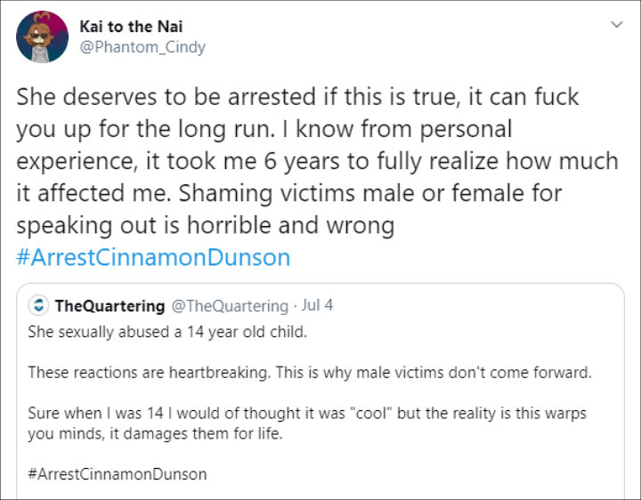 Twitter Enraged by Double Standard in People's Reactions to Cinnpie Sexual Abuse Allegation