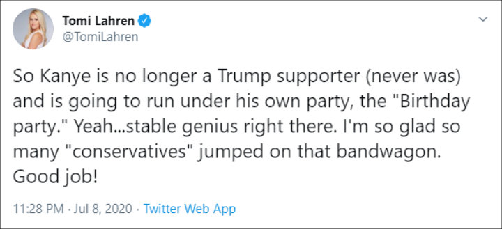 Tomi Lahren Blasts Kanye West