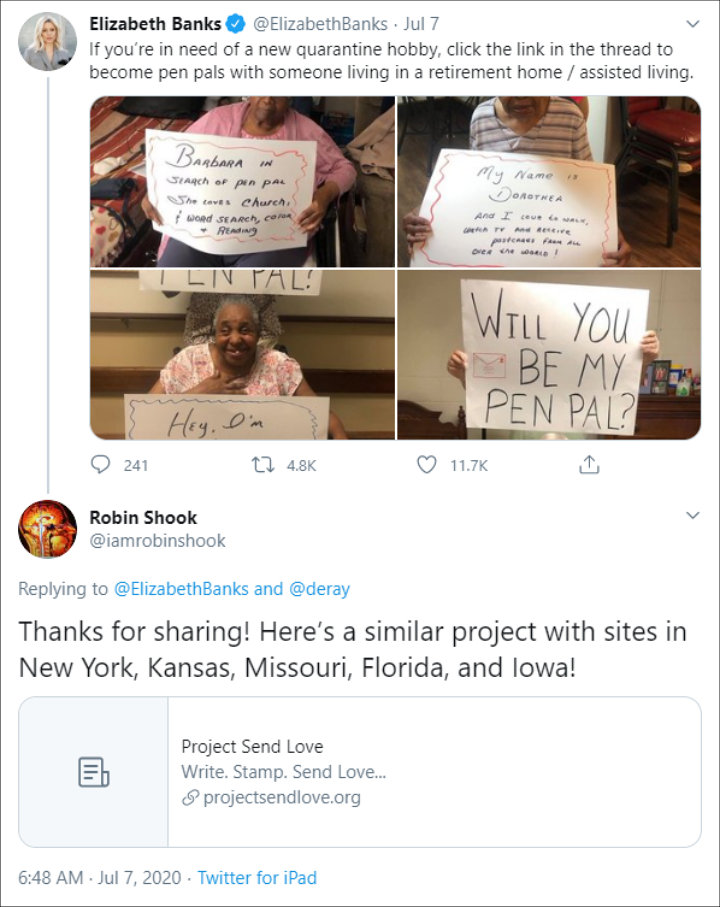 Elizabeth Banks' Twitter Posts