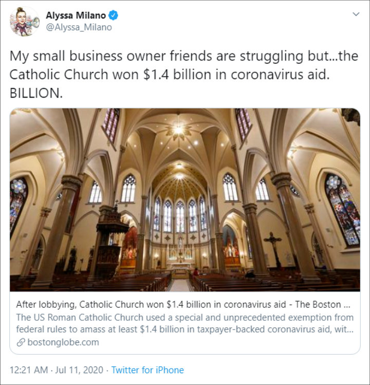 Alyssa Milano's Tweet
